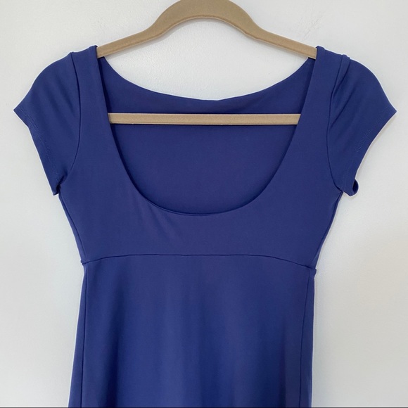 Susana Monaco Blue Scoop Back Mini Dress - Size: Small - Picture 4 of 6